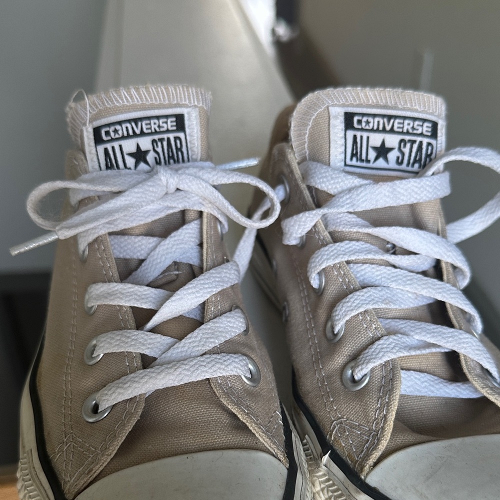 Converse All Star Tan Sneakers with White Laces
